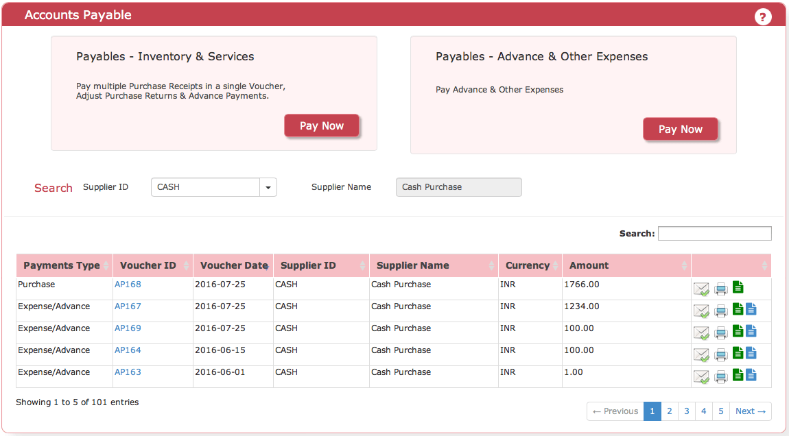 Payments Dashboard - ACTouch Technologies Pvt Ltd, India