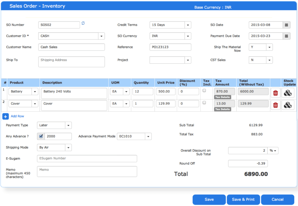 Invoice Format